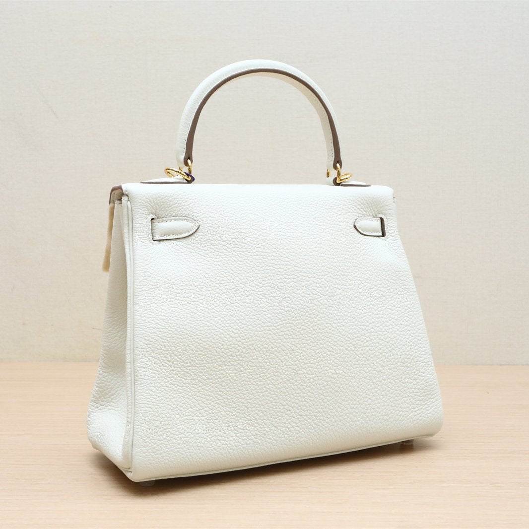 Hermès Kelly 25 0T Mushroom Togo Gold Hardware