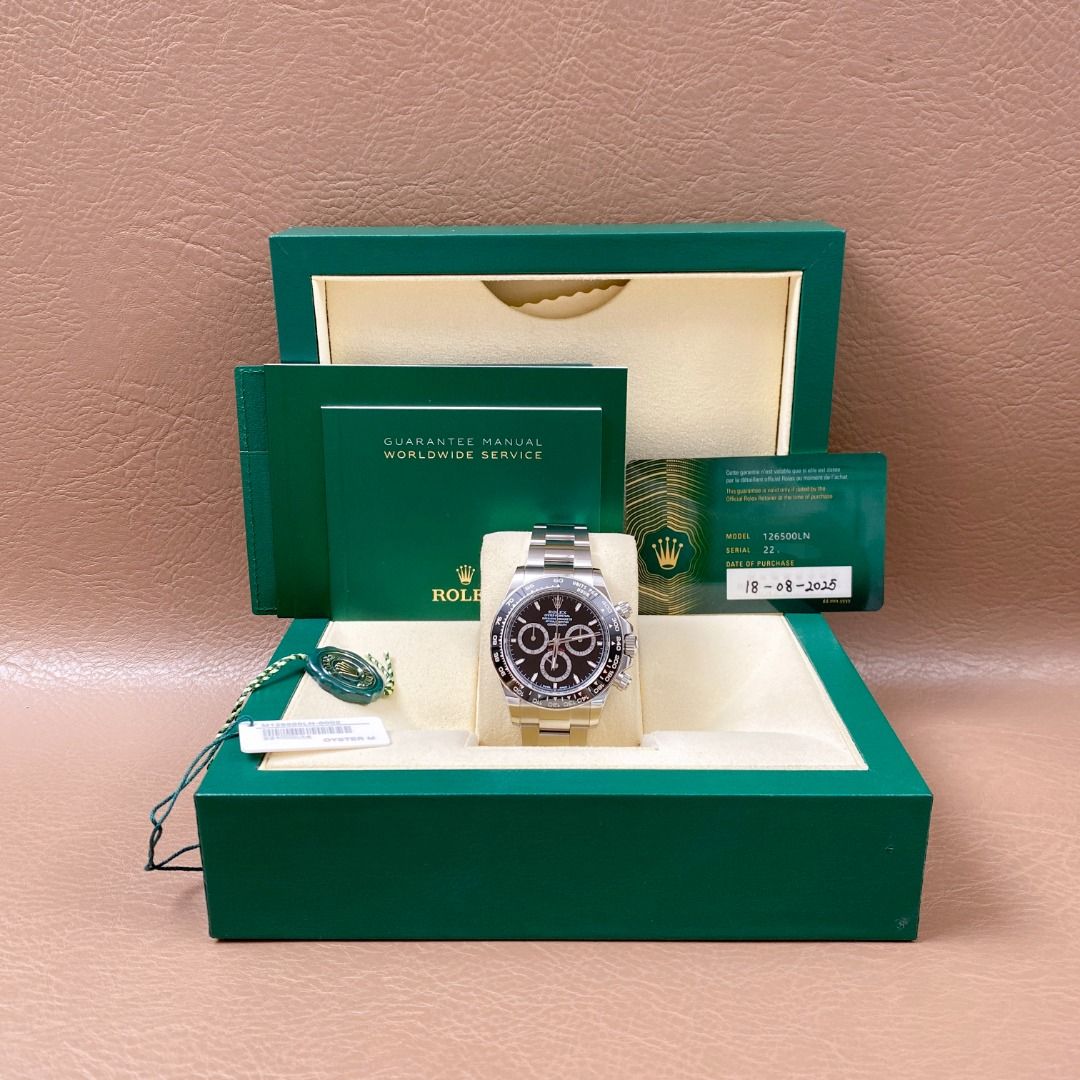 2025 Brand New Rolex - 126500LN-0002 Cosmograph Daytona Stainless Steel - Cerachrom / Black / Oyster