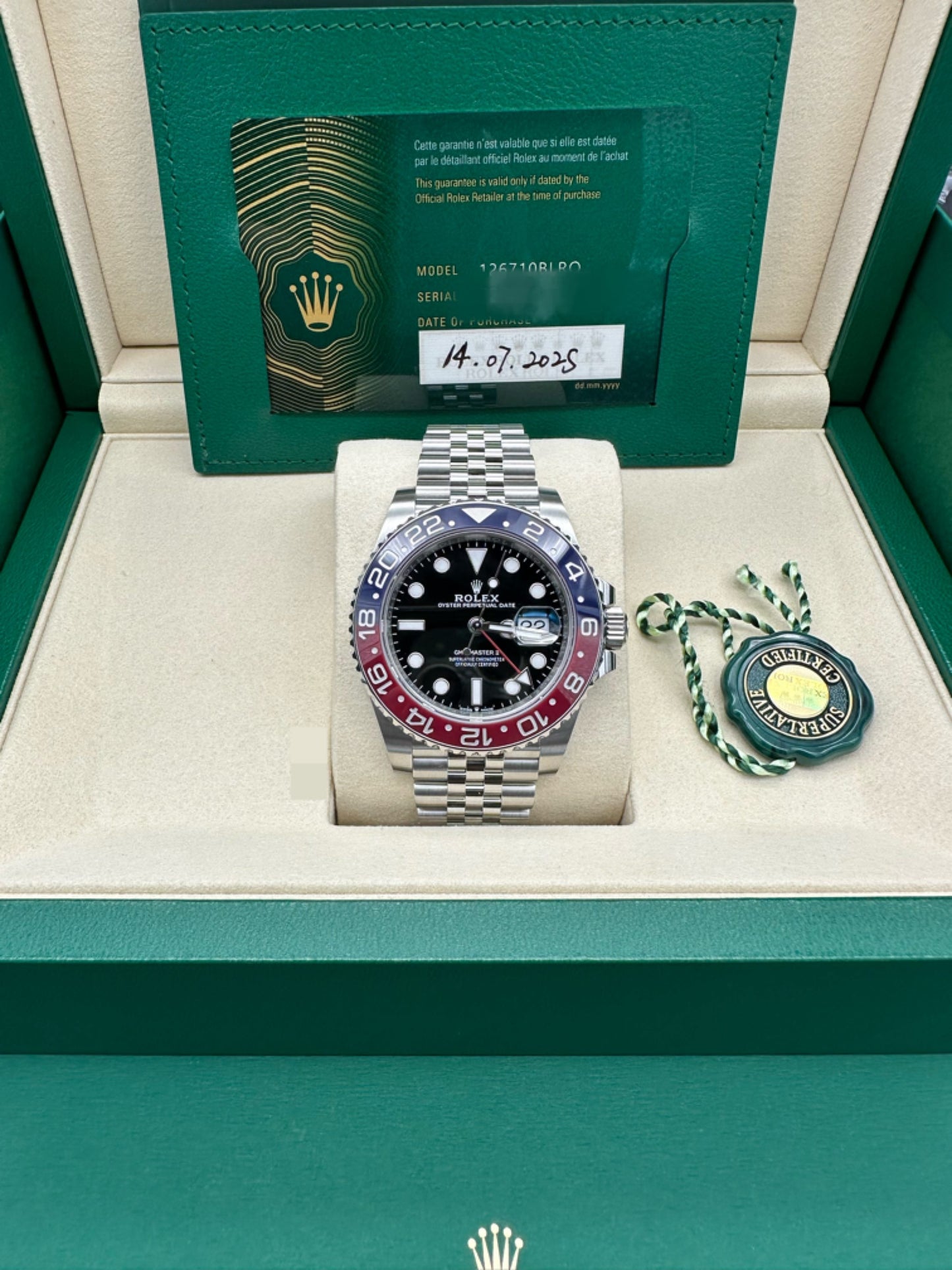 2025 Brand New Rolex - 126710BLRO-0001 GMT-Master II Stainless Steel / BLRO / Jubilee