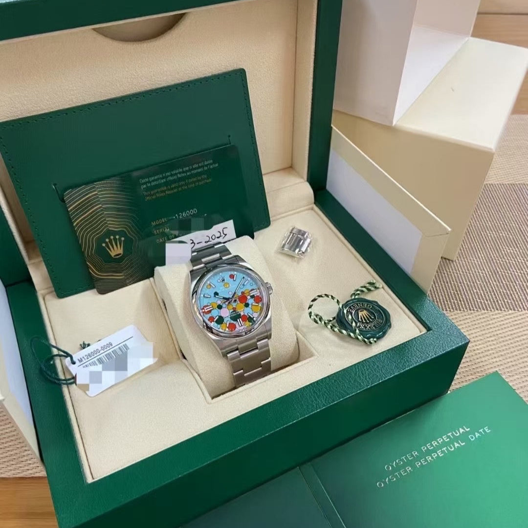 2025 Brand New Rolex - 126000-0009 Oyster Perpetual 36 Stainless Steel / Turquoise Celebration