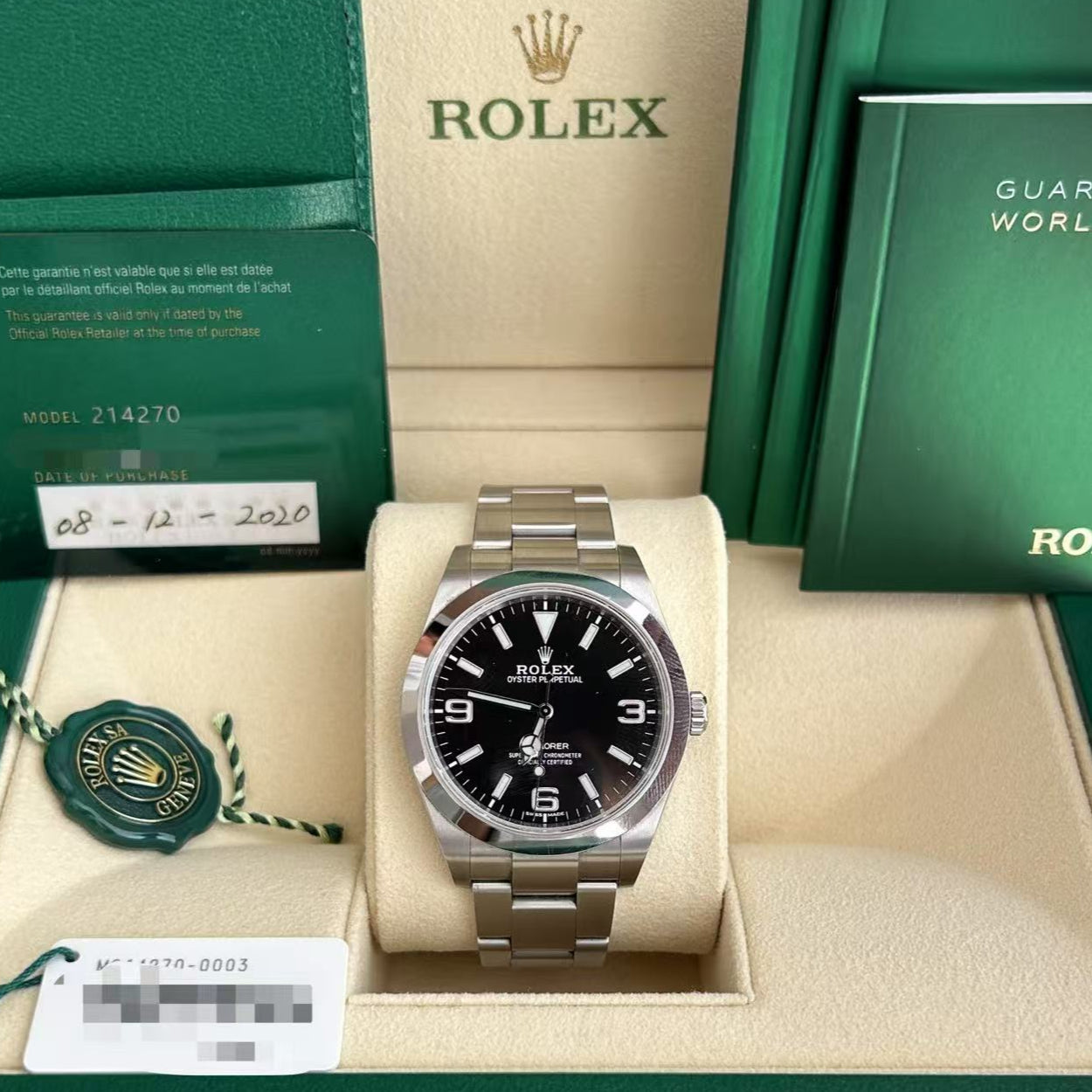 2020 Pre-owned Rolex - 214270-0003 Explorer 39 Stainless Steel / Black