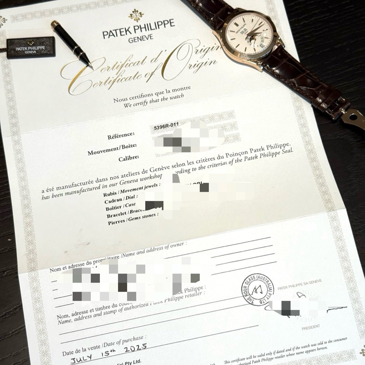 2025 Brand New Patek Philippe - 5396R-011 Annual Calendar 5396 Rose Gold / Silver