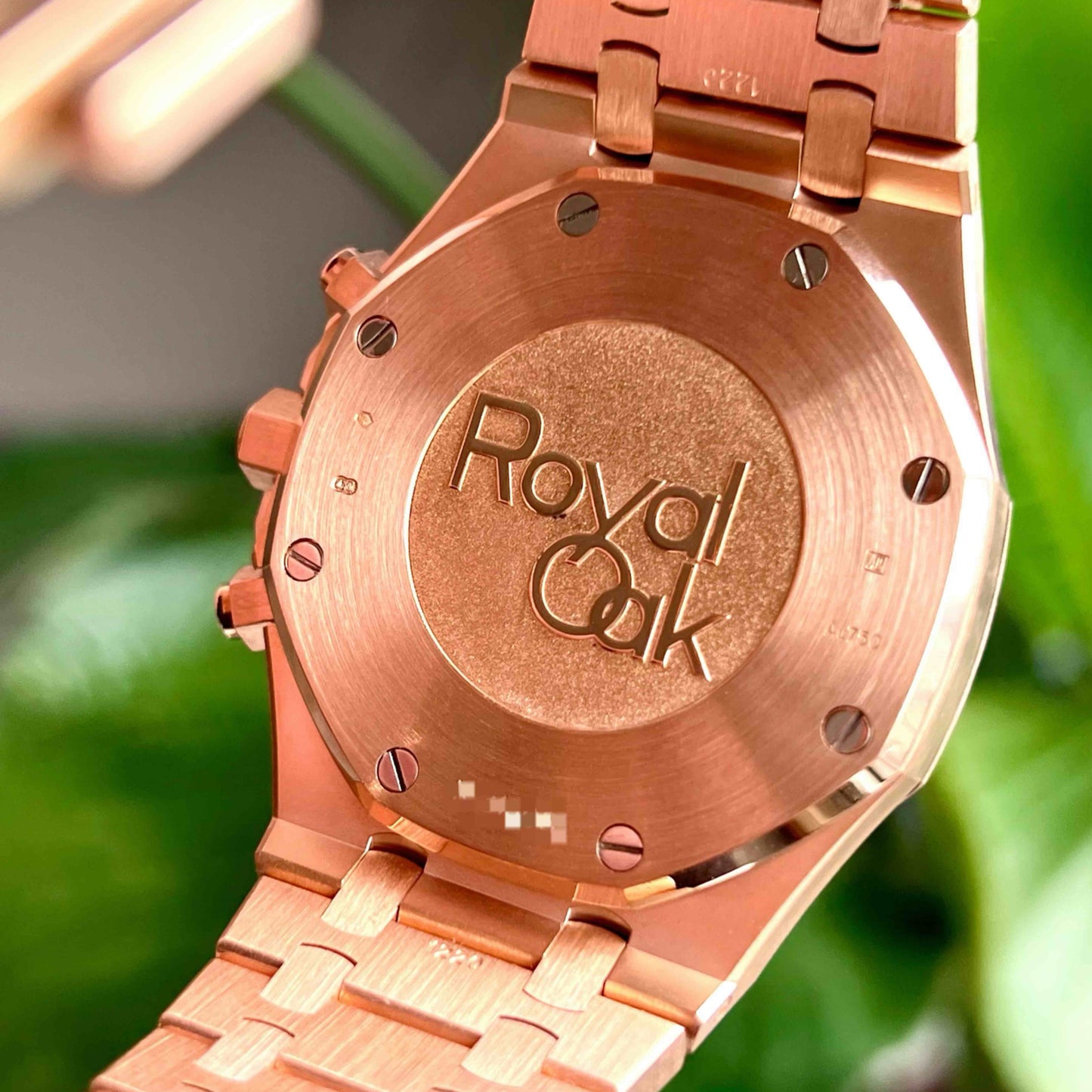 2019 Pre-owned Audemars Piguet - 26331OR.OO.1220OR.01 Royal Oak Chronograph 41 Pink Gold / Blue