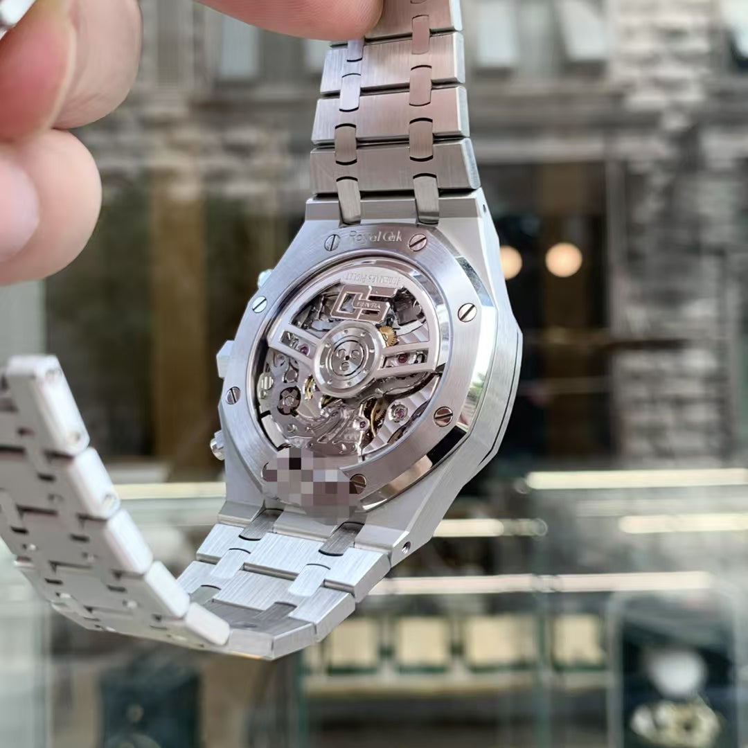 2022 Pre-owned Audemars Piguet - 26240ST.OO.1320ST.01 Royal Oak Chronograph 41 Stainless Steel / Blue / 50th Anniversary