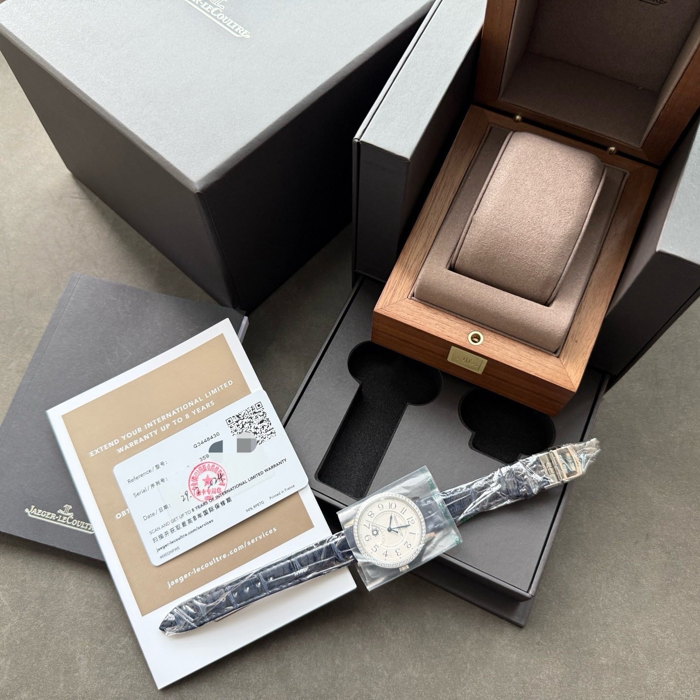 2024 New Jaeger-LeCoultre - Q3448430 Rendez-Vous Night & Day Medium Stainless Steel - Diamond / Silver / Alligator