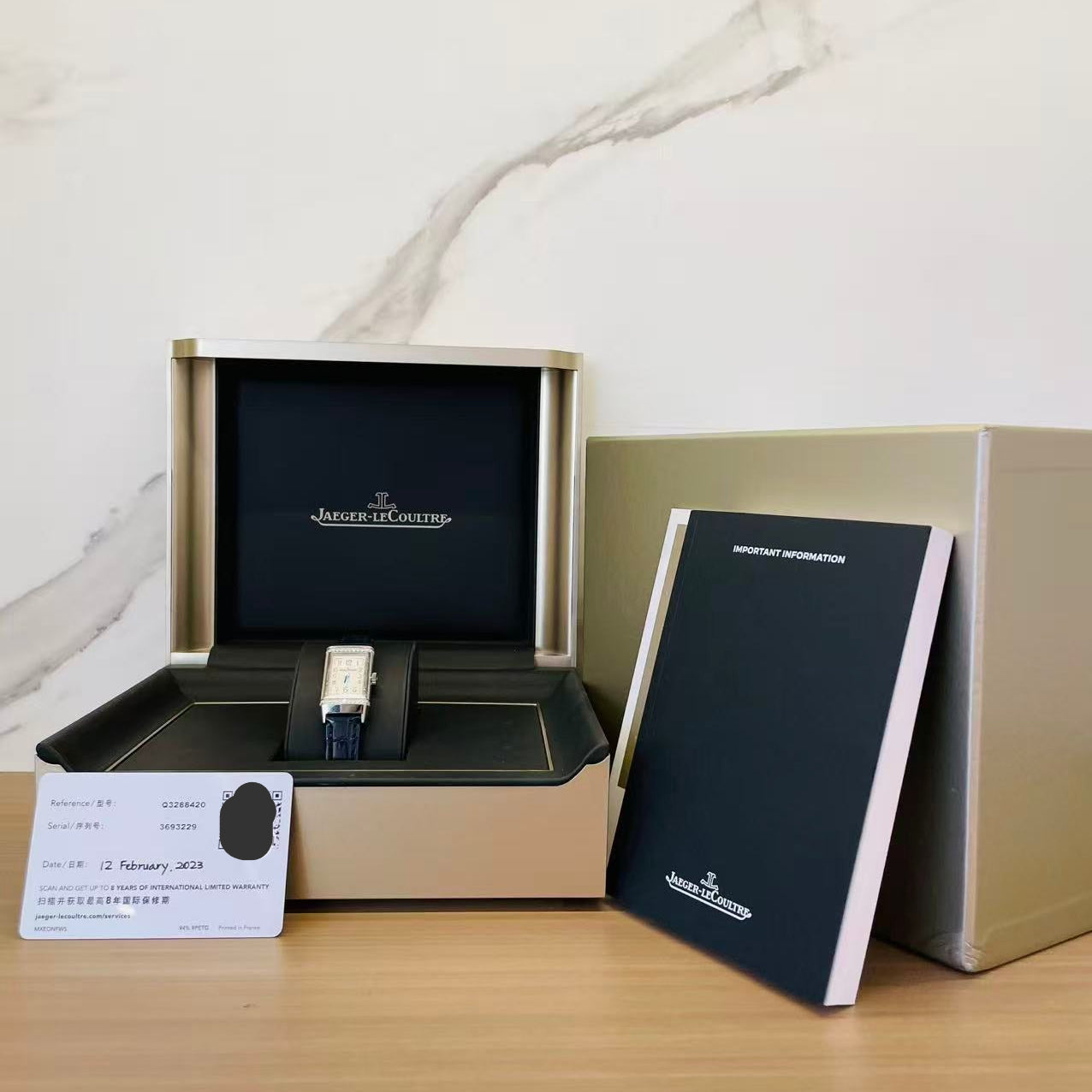 2023 Like New Jaeger-LeCoultre - 3288420 Reverso One Monoface Stainless Steel / Diamond / White / Alligator