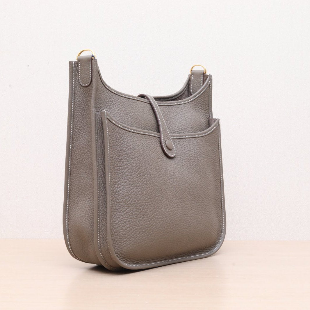 Hermès Evelyne Sellier 29 8C Gri Elephant Togo Gold Hardware