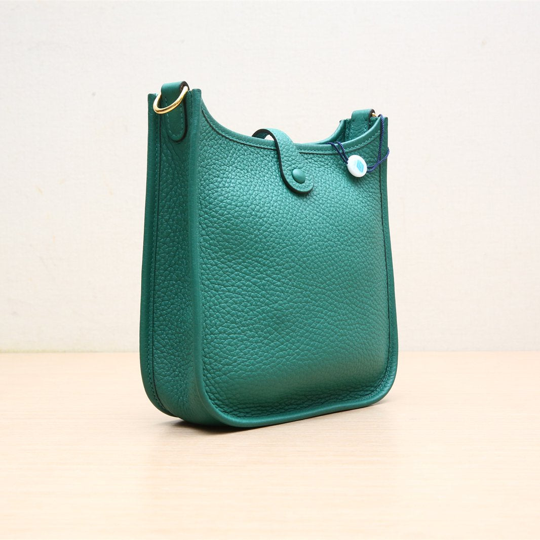 Hermès Mini Evelyne 16 Vert Vertigo (U4) Taurillon Clemence Gold Hardwar