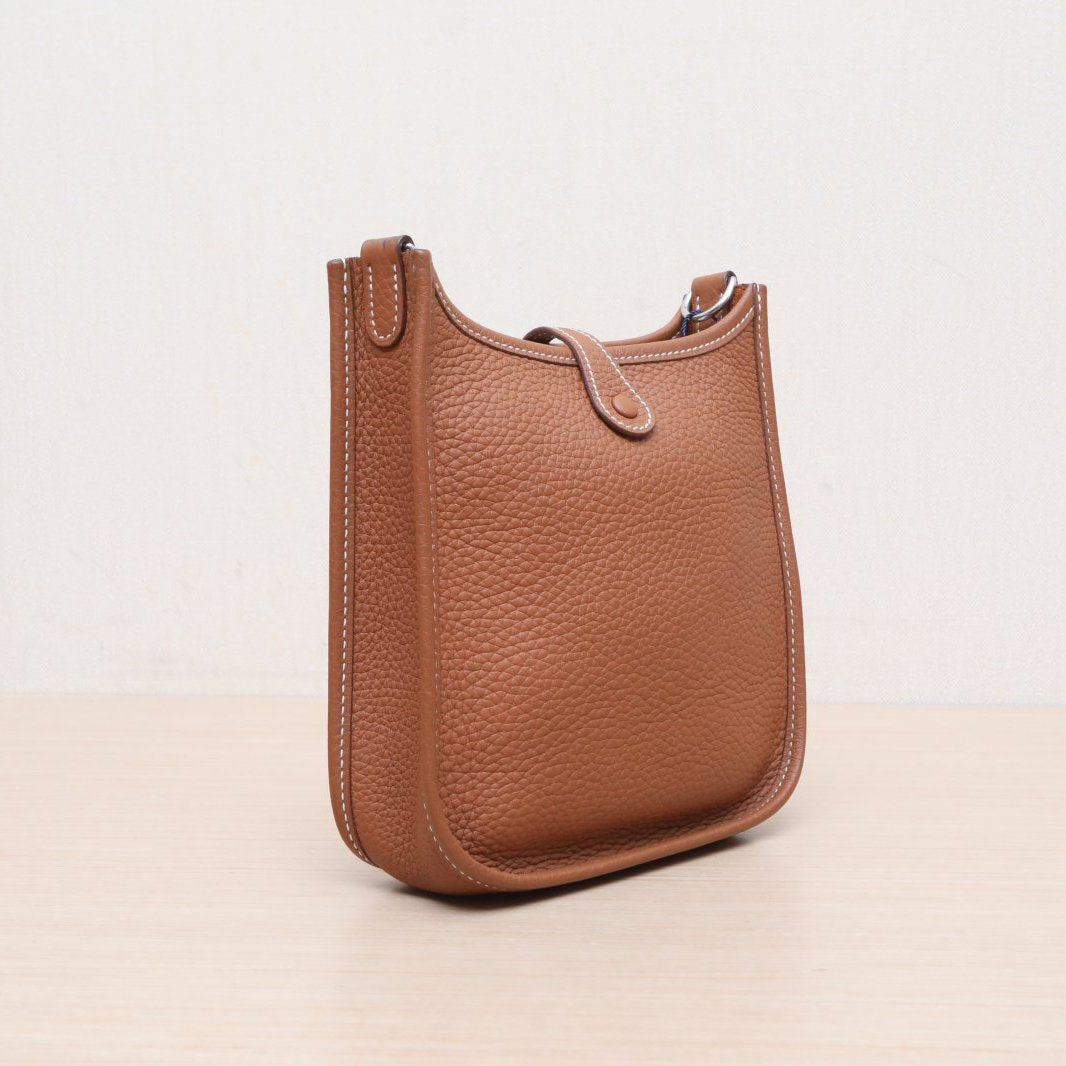 Hermès Mini Evelyne 16 Gold (37) Taurillon Clemence Palladium Hardware