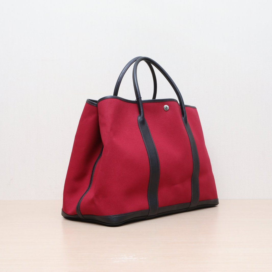 Hermès Garden Party 45 Noir (89) Negonda Leather & Canvas