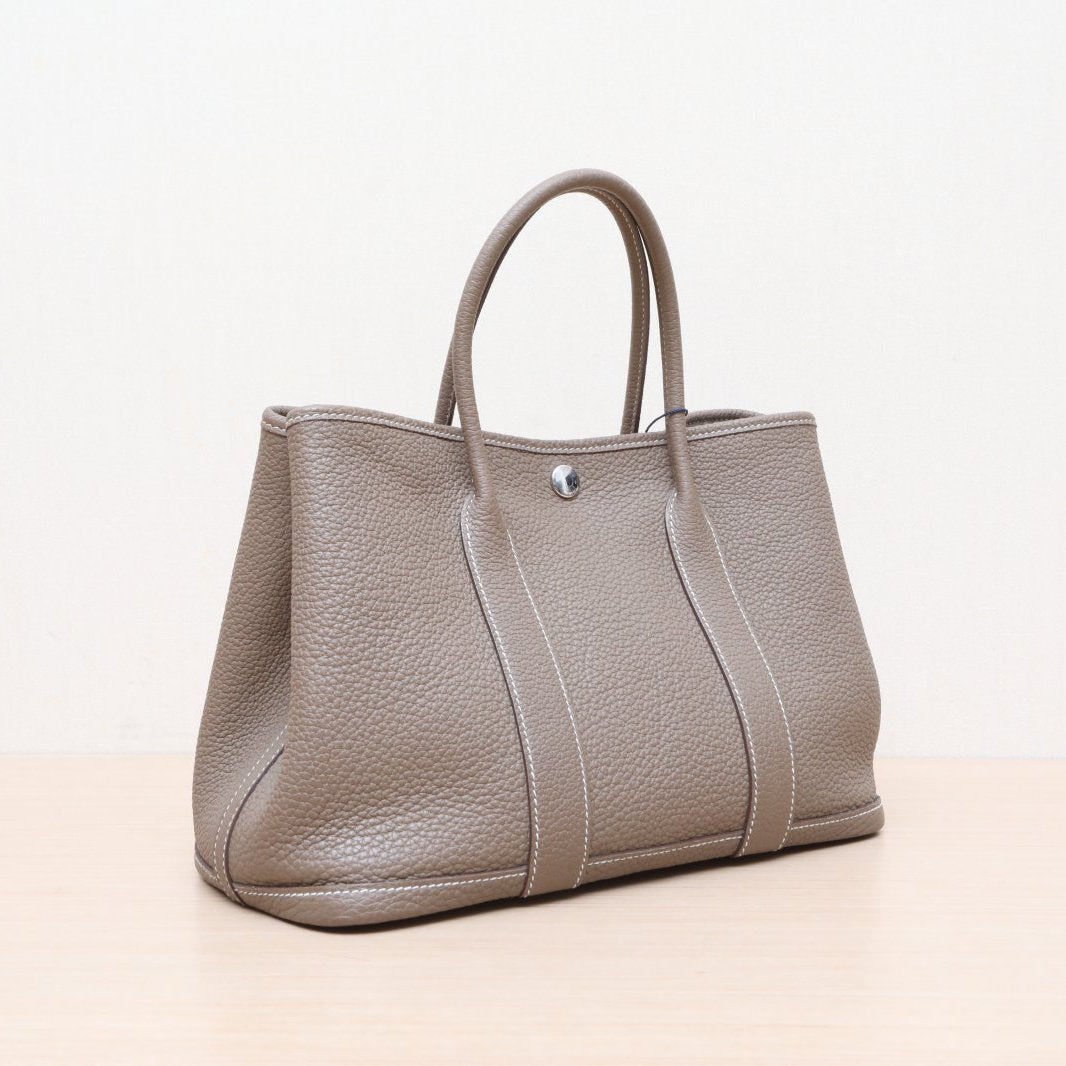 Hermès Garden Party 30 Etoupe (18) Negonda Palladium Hardware