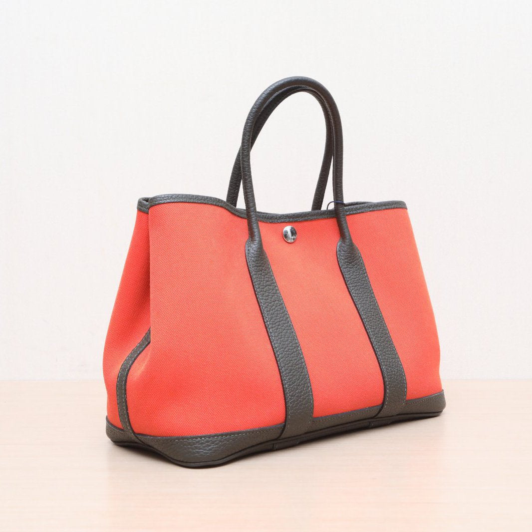 Hermès Garden Party 30 Cuivre (6C) Negonda & Canvas Palladium Hardware
