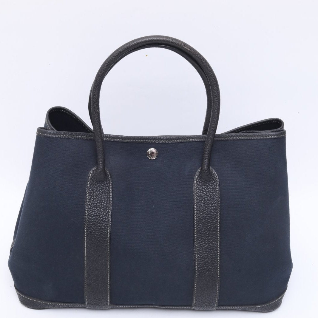 Hermès Garden Party 36 Black (89) Negonda & Canvas Palladium Hardware