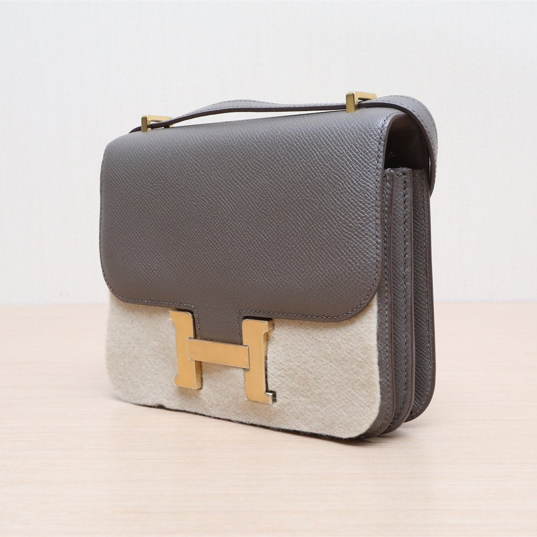 Hermès Constance 19 Etain (8F) Epsom Gold Hardware