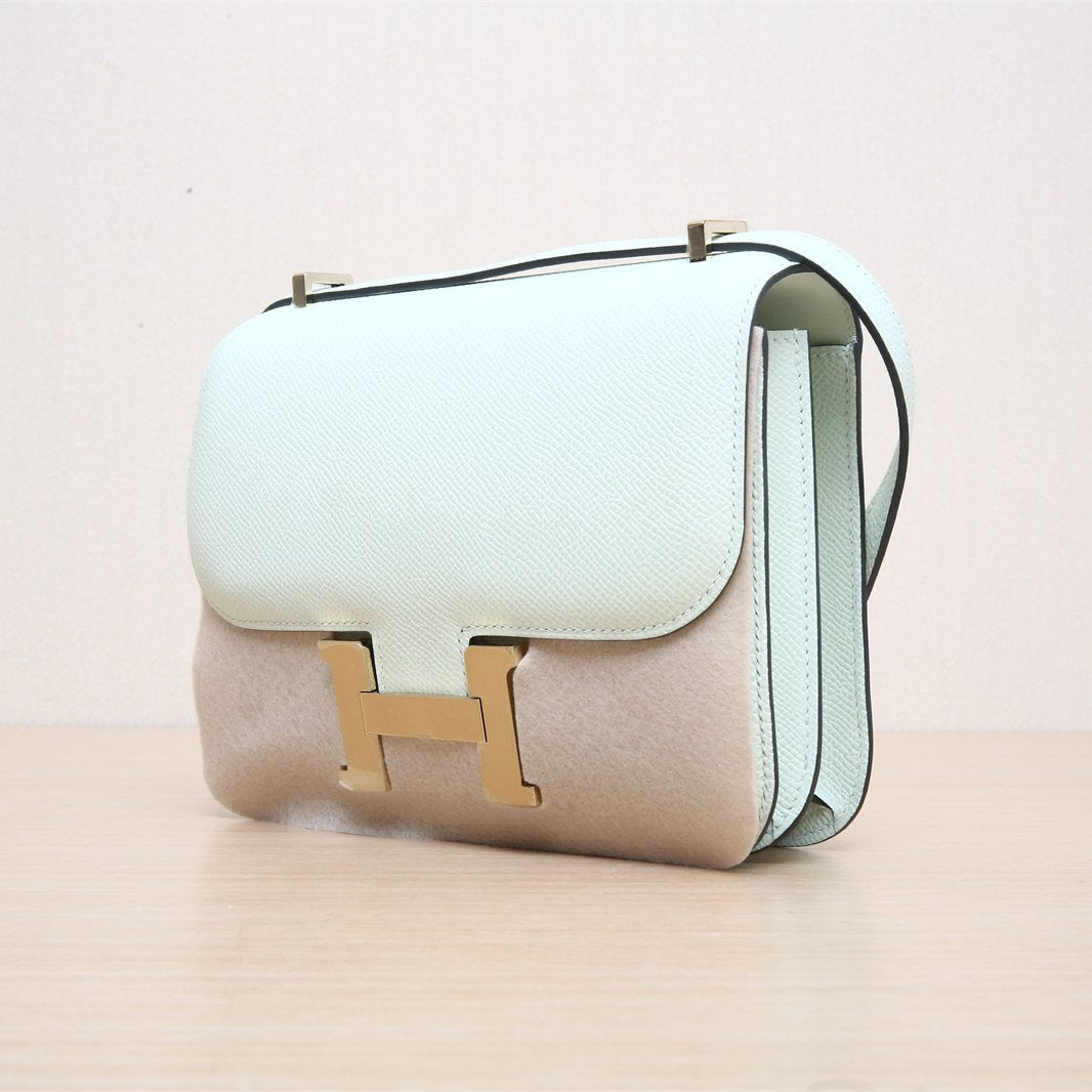 Hermès Constance 19 Vert Fizz (0S) Epsom Gold Hardware