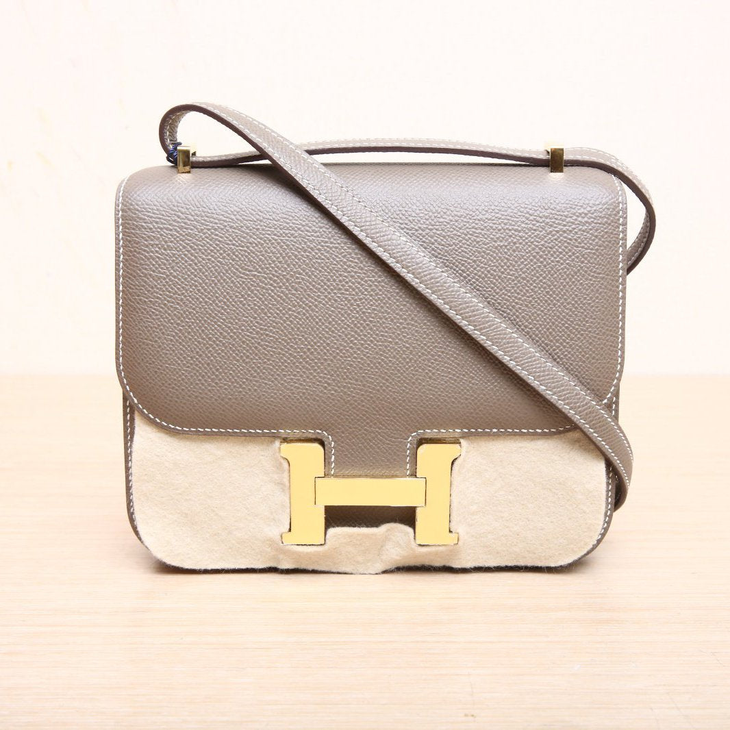 Hermès Constance 19 Etoupe (18) Epsom Leather - Gold Hardware