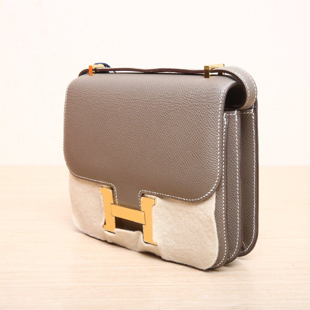 Hermès Constance 19 Etoupe (18) Epsom Leather - Gold Hardware