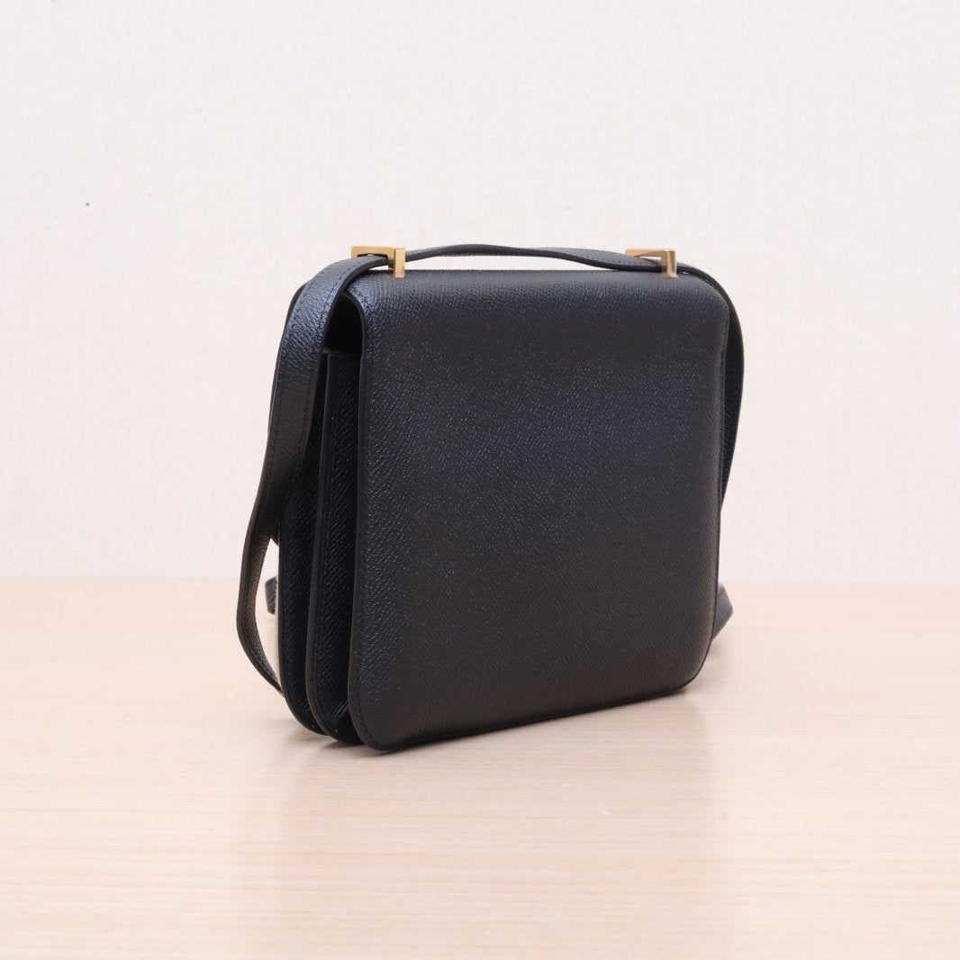 Hermès Constance 19 Noir (89) Epsom Gold Hardware