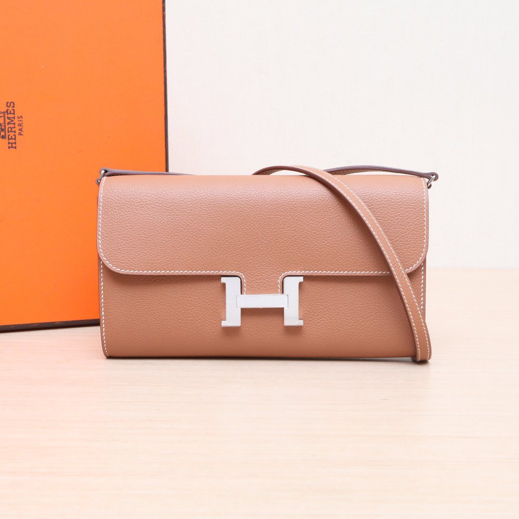 Hermès Constance Long To Go Wallet Gold (37) Evercolor Palladium Hardware