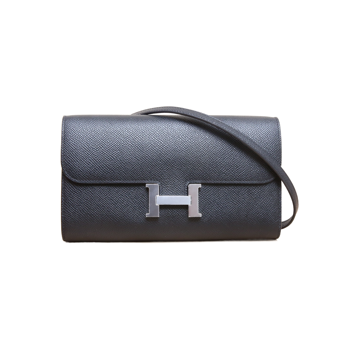 Hermès Constance Long To Go Wallet Noir (89) Epsom Palladium Hardware
