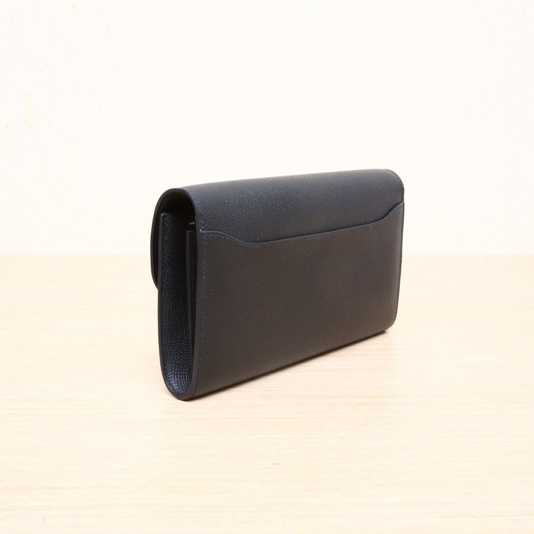 Hermès Constance Long To Go Wallet Noir (89) Epsom Palladium Hardware
