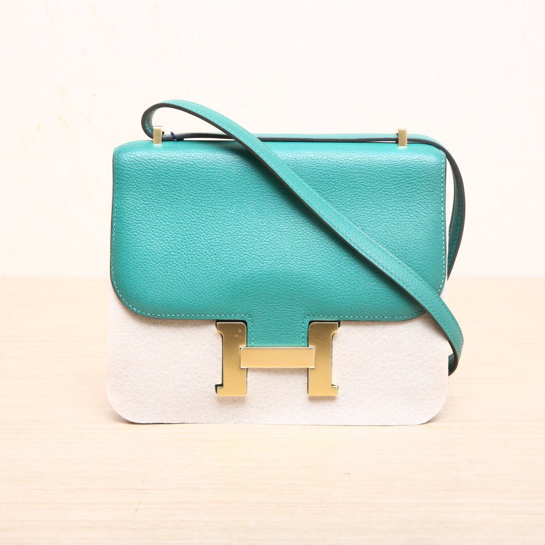 Hermès Constance 19 Vert Vertigo (U4) Evercolor Gold Hardware