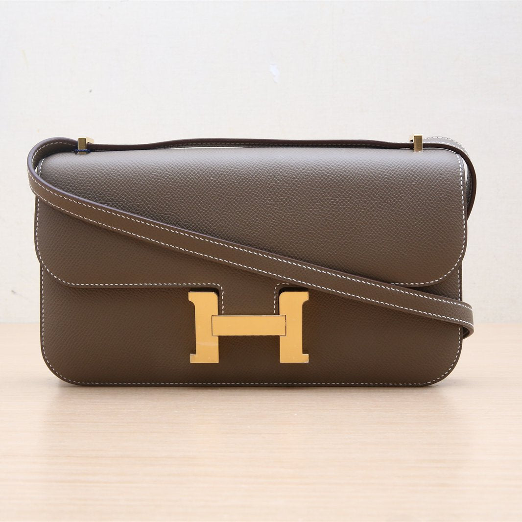 Hermès Constance Elan 18 Etoupe (18) Epsom Gold Hardware
