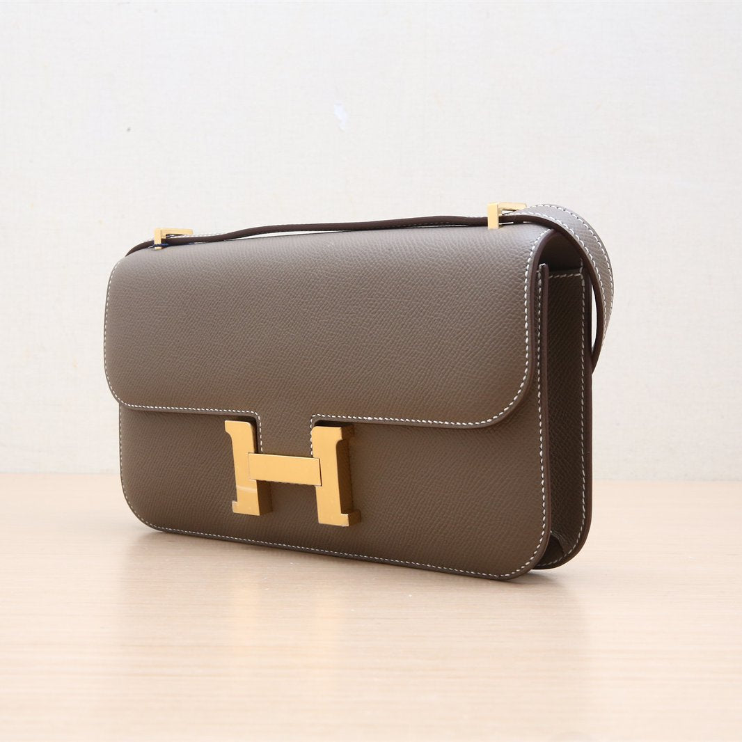 Hermès Constance Elan 18 Etoupe (18) Epsom Gold Hardware