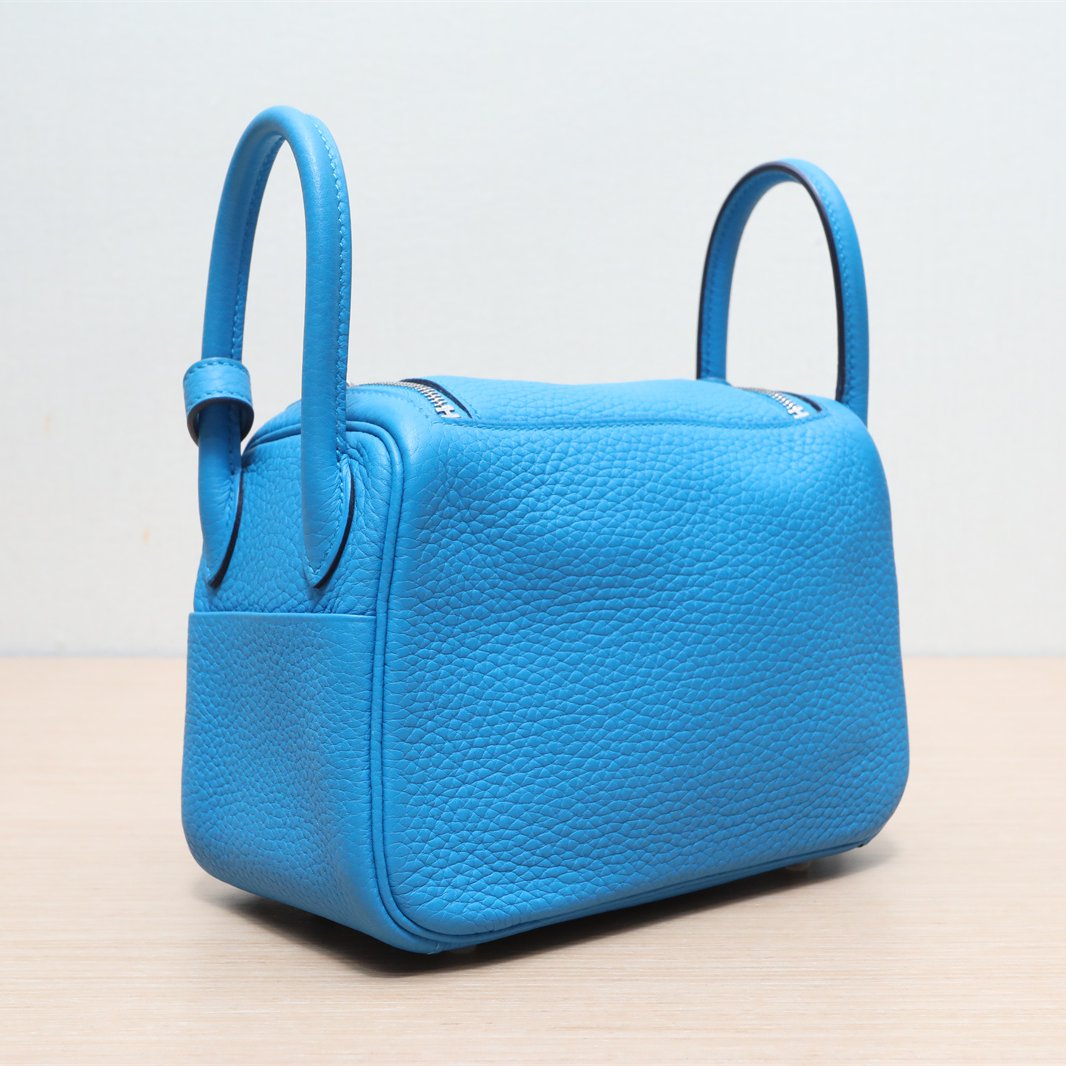 Hermès Mini Lindy Bieu Zenribar (B3) Taurillon Clemence Palladium Hardware