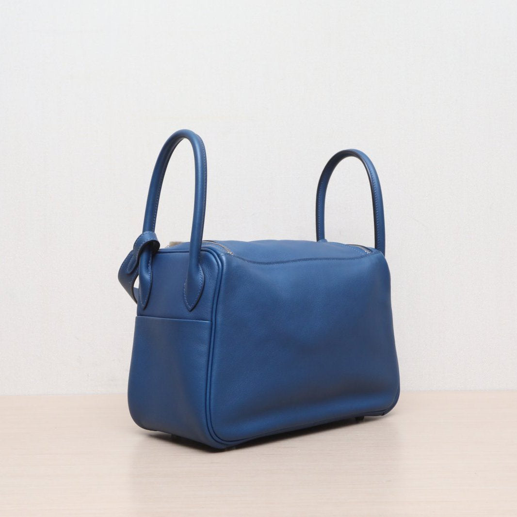 Hermès Lindy 26 Bleu De Gallce (S7) Evercolor Palladium Hardware