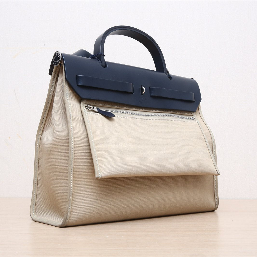 Hermès Herbag 31 Trench (S2) Toile & Vache Hunter Palladium Hardware