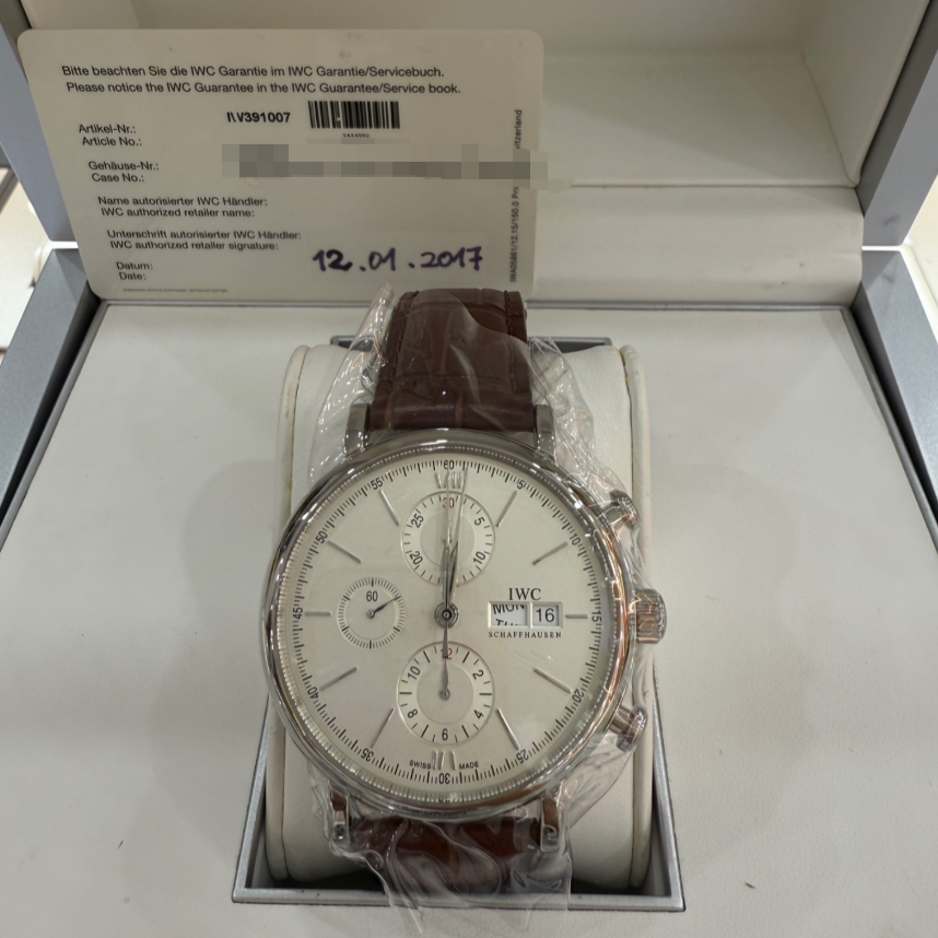 2017 Pre-owned IWC - IW3910-07 Portofino Chronograph Stainless Steel / Silver