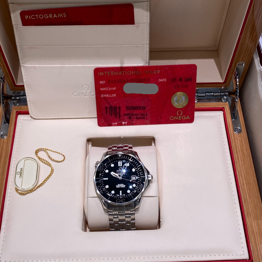 2022 Pre-owned Omega - 212.30.41.20.01.003 Seamaster Diver 300M Co-Axial 41 Stainless Steel / Black / Bracelet / Ceramic