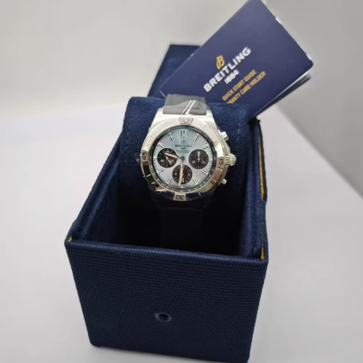 2025 New Breitling - PB0134101C1S1 Chronomat B01 42 Stainless Steel / Platinum / Ice Blue