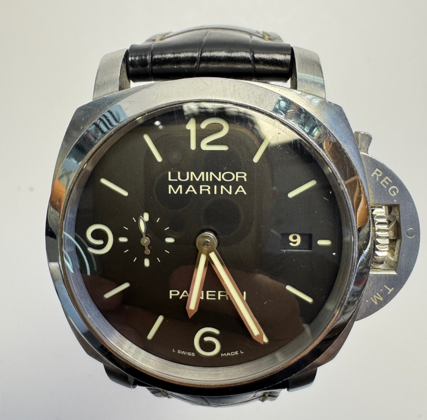 2020 Pre-owned Panerai - PAM01321 Luminor 1950 44 3 Days GMT Power Reserve Automatic Stainless Steel / Black