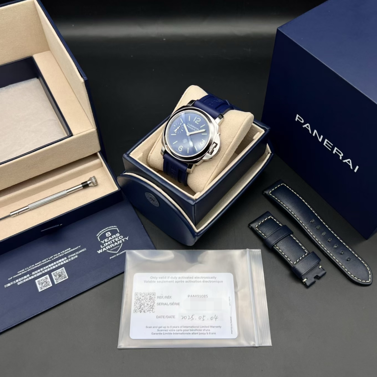 2025 New Panerai - PAM01085 Luminor Marina Logo Blu Mare