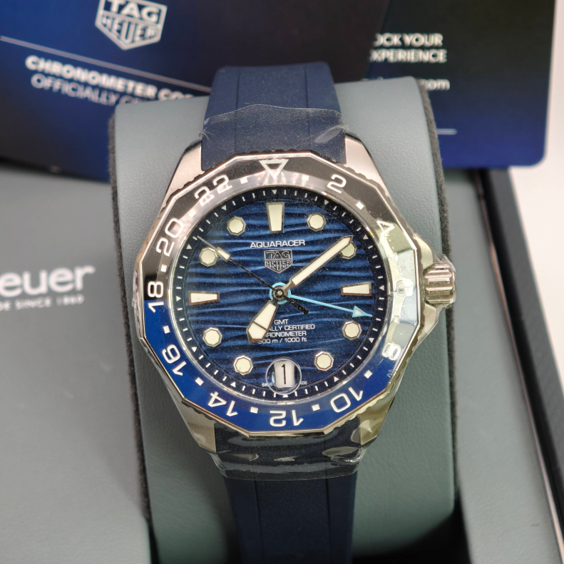 2025 New TAG Heuer - WBP5114.BA0013 Aquaracer Professional 300 GMT 42 Stainless Steel / Blue