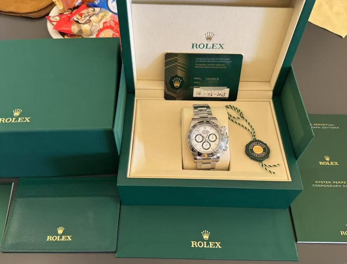 2025 Like New Rolex - 126500LN-0001 Cosmograph Daytona Stainless Steel - Cerachrom / White / Oyster