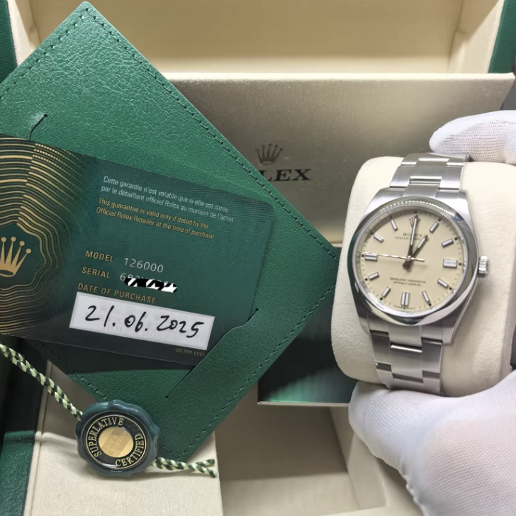 2025 Brand New Rolex - 126000-0012 Oyster Perpetual 36 Stainless Steel / Beige