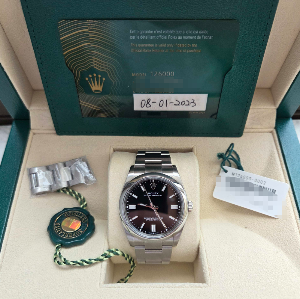 2023 Pre-owned Rolex - 126000-0002 Oyster Perpetual 36 Stainless Steel / Black