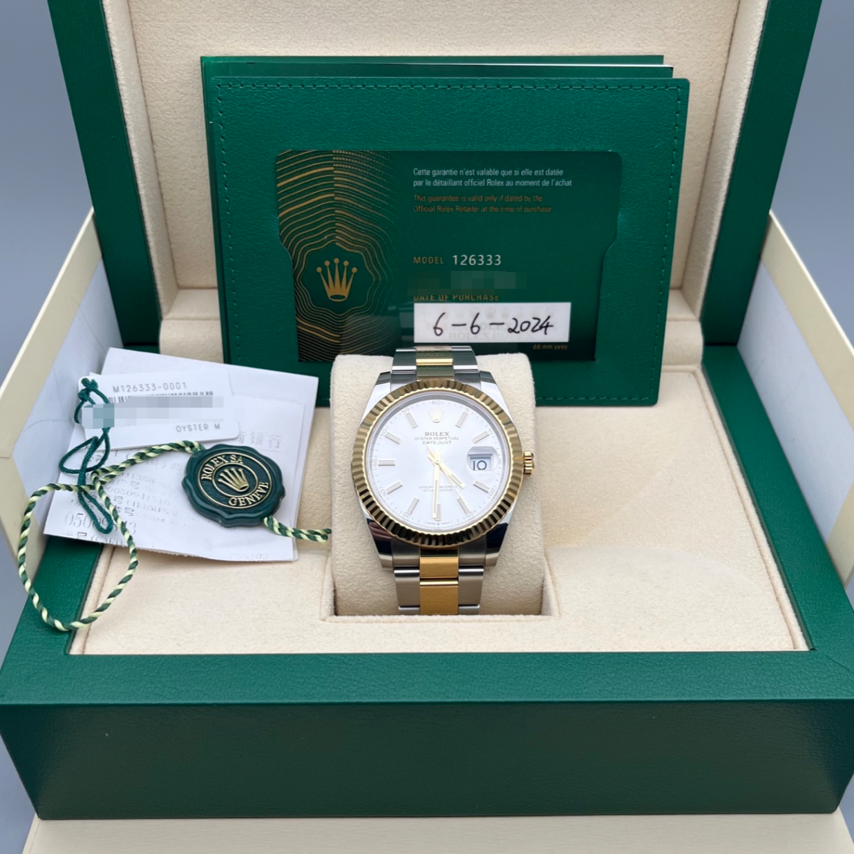 2024 Pre-owned Rolex - 126333-0001 Datejust 41 Rolesor Yellow Fluted / Oyster / Silver