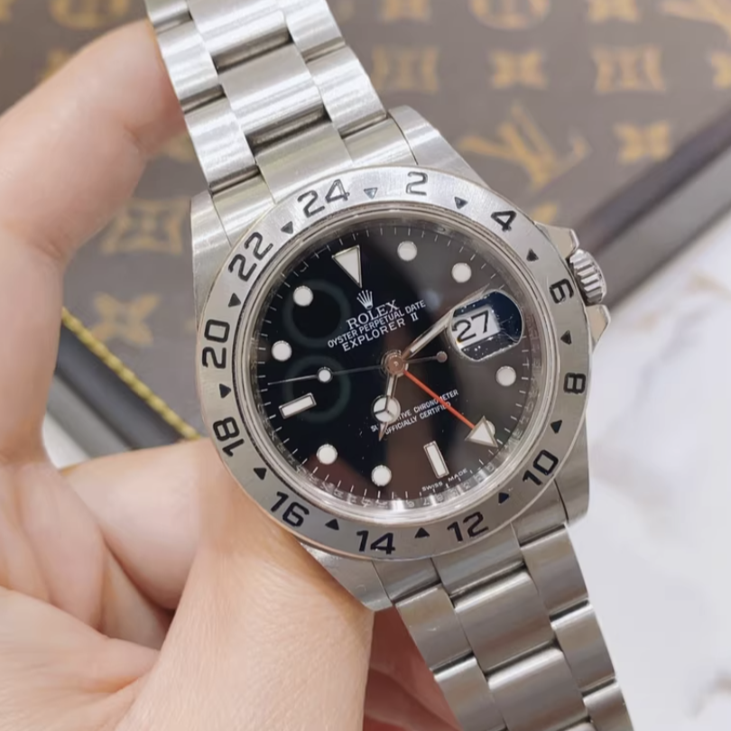 2011 Pre-owned Rolex - 16570 Explorer II Black Superluminova