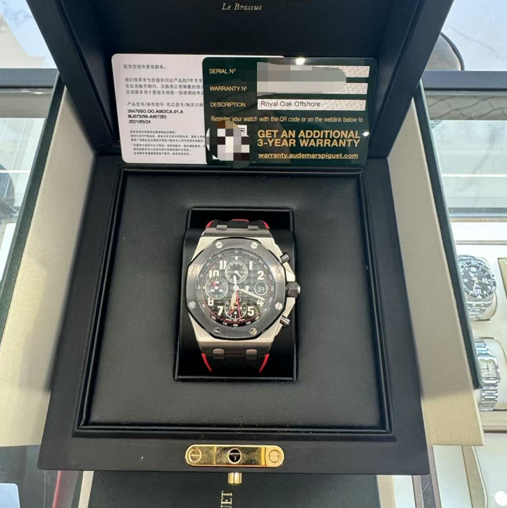 2021 Like New Audemars Piguet - 26470SO.OO.A002CA.01 Royal Oak Offshore 42 Stainless Steel / Ceramic / Black / Rubber