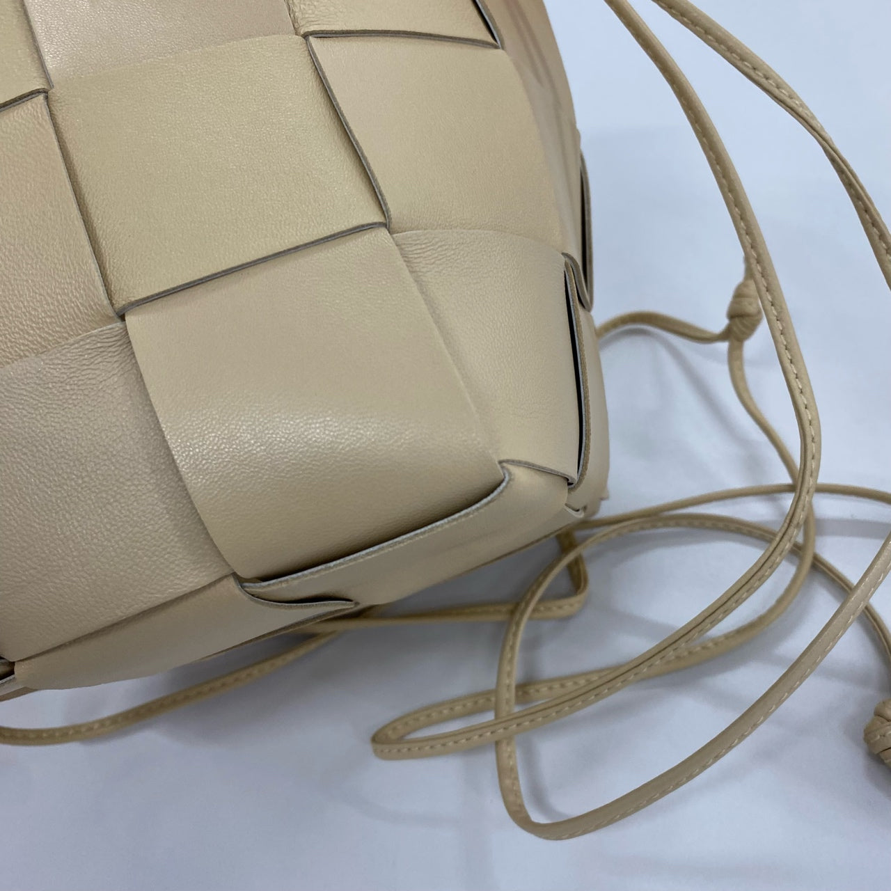 Bottega Veneta Apricot Intrecciato Bucket Bag