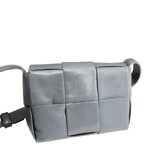 Bottega Veneta Cassette Padded Crossbody Bag In Elephant Grey