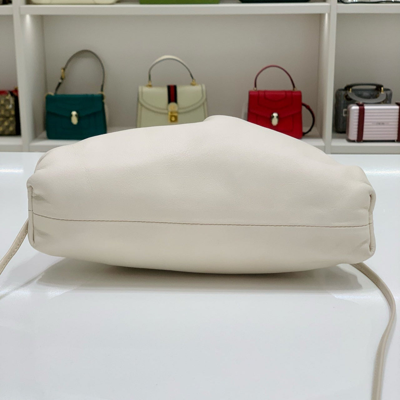 Bottega Veneta Mini Pouch Clutch Bag In White