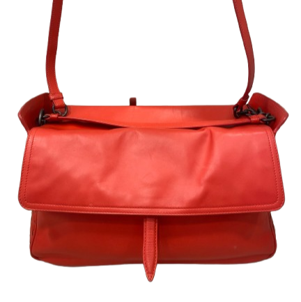 Bottega Veneta Intrecciato Shoulderbag In Red