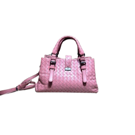 Bottega Veneta Intrecciato Small Roma Tote In Pink