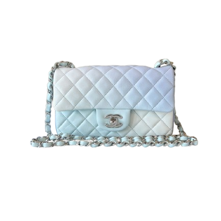 Chanel Mini Rectangle Flap in 21K Ombre Purple Iridescent Lambskin and SHW