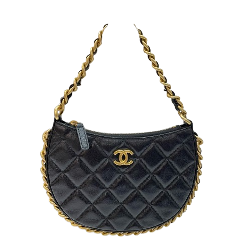 Chanel 23B Mini Hobo In Black